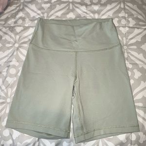 Aritzia high rise TNALife biker shorts- light green